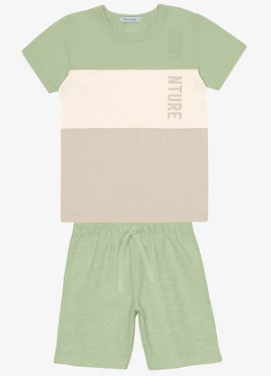 Trick Nick - Conjunto Menino Camiseta com Bermuda Verde - TRICK NICK
