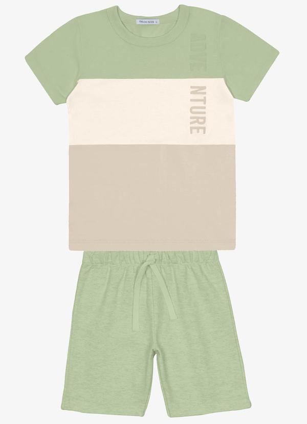 Trick Nick - Conjunto Menino Camiseta com Bermuda Verde