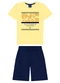 Ddk - Conjunto Menino Camiseta e Bermuda Branco - variação: Amarelo