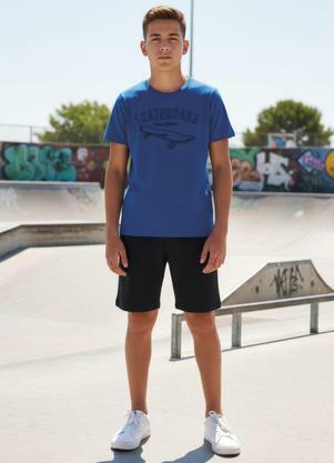 Conjunto Menino Camiseta e Bermuda (Azul)