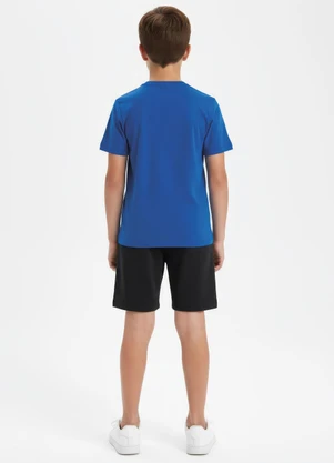 Multimarcas - Conjunto Menino Camiseta e Bermuda Azul - MULTIMARCAS