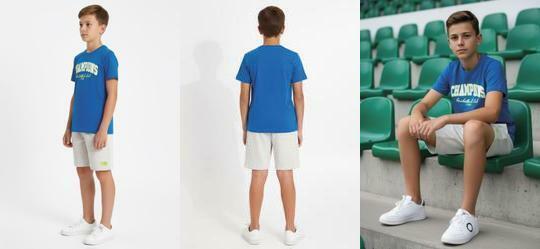 Conjunto Menino Camiseta e Bermuda Azul