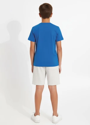 Multimarcas - Conjunto Menino Camiseta e Bermuda Azul - MULTIMARCAS