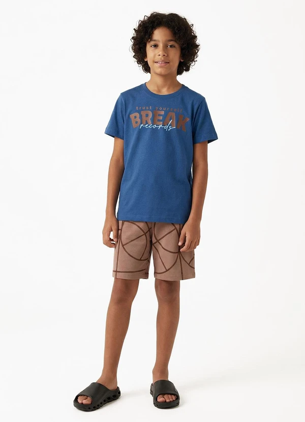 Fakini - Conjunto Menino Camiseta e Bermuda Azul