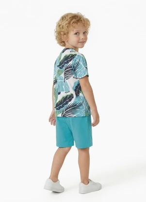 Fakini - Conjunto Menino Camiseta e Bermuda Azul - FAKINI
