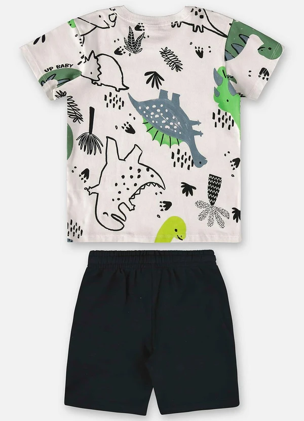 Up Baby - Conjunto Menino Camiseta e Bermuda Branco 3