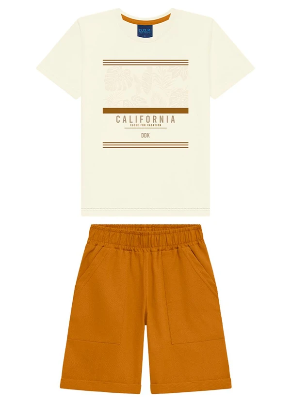 Ddk - Conjunto Menino Camiseta e Bermuda Branco 2