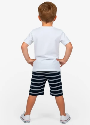 Select - Conjunto Menino Camiseta e Bermuda Branco - SELECT