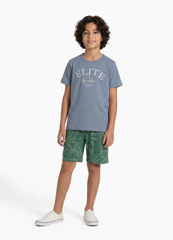 Fakini - Conjunto Menino Camiseta e Bermuda Cinza