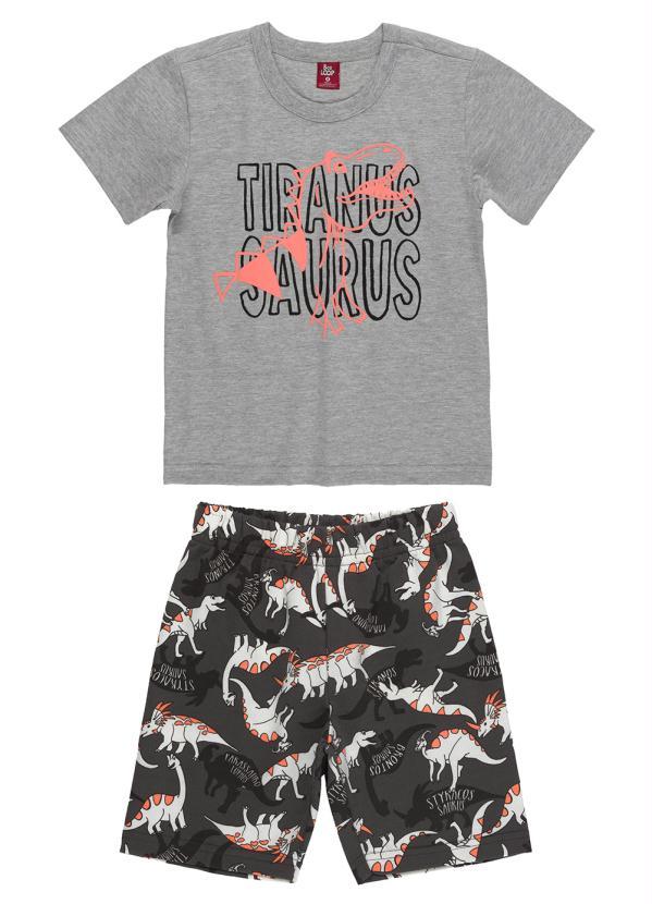 Bee Loop - Conjunto Menino Camiseta e Bermuda Cinza