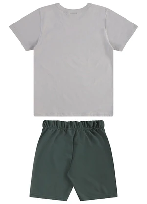 Guloseima - Conjunto Menino Camiseta e Bermuda Cinza - GULOSEIMA
