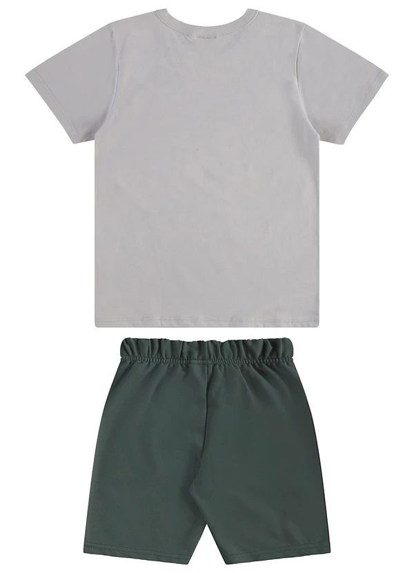 Guloseima - Conjunto Menino Camiseta e Bermuda Cinza 2