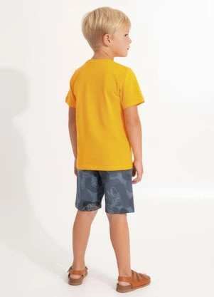 Multimarcas - Conjunto Menino Camiseta e Bermuda Laranja - MULTIMARCAS
