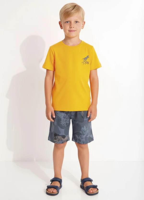 Multimarcas - Conjunto Menino Camiseta e Bermuda Laranja 5