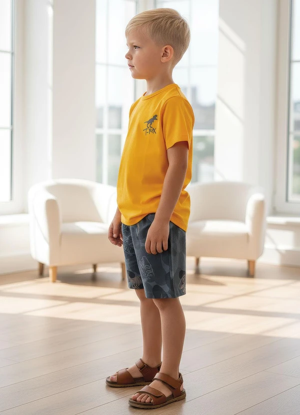 Multimarcas - Conjunto Menino Camiseta e Bermuda Laranja 6