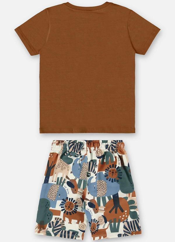 Up Baby - Conjunto Menino Camiseta e Bermuda Marrom 3