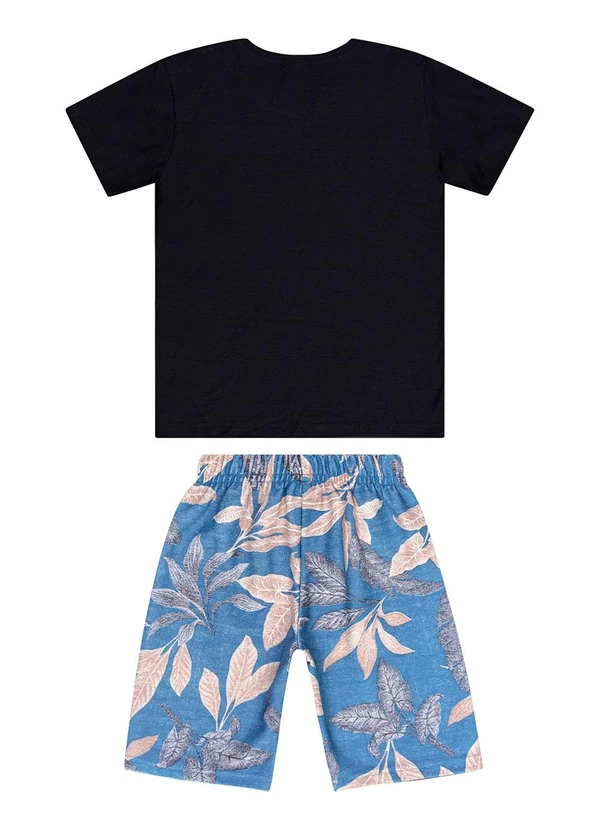 Guloseima - Conjunto Menino Camiseta e Bermuda Preto 2