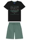Ddk - Conjunto Menino Camiseta e Bermuda Branco - variação: Preto