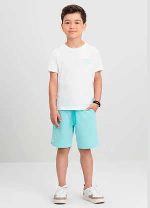 Conjunto Menino Camiseta e Bermuda Quimby Branco - QUIMBY