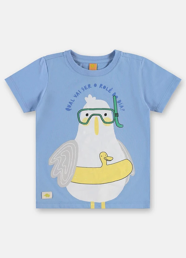 Três e Já - Conjunto Menino Camiseta e Bermuda Azul 4