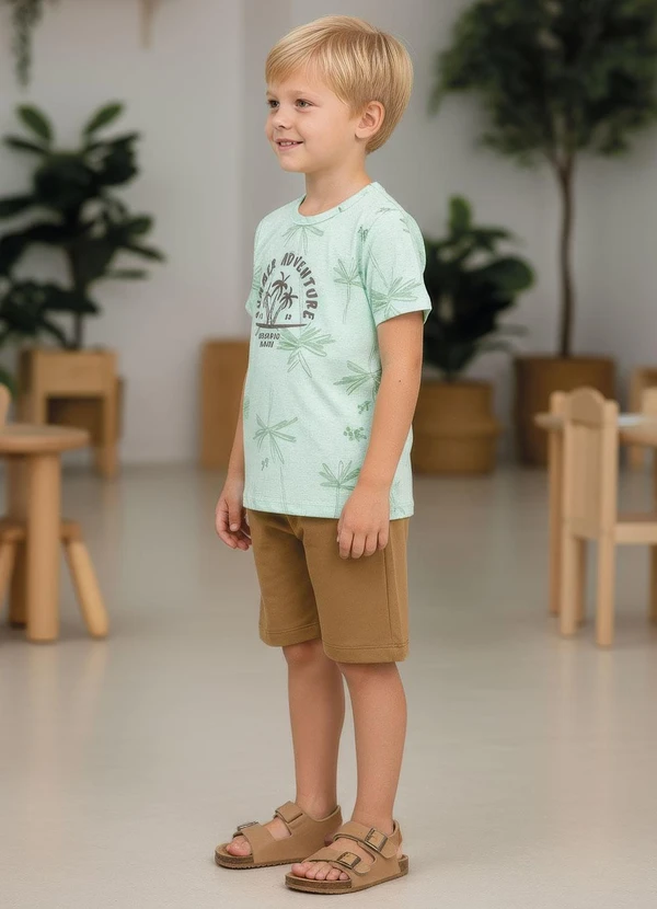 Multimarcas - Conjunto Menino Camiseta e Bermuda Verde 4