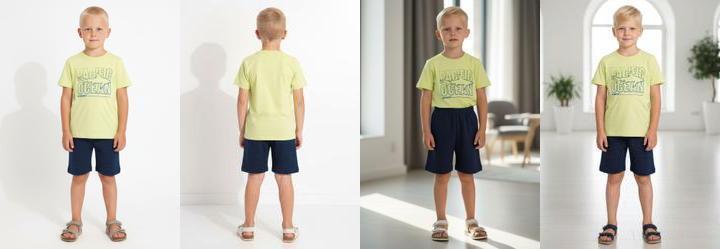 Conjunto Menino Camiseta e Bermuda Verde