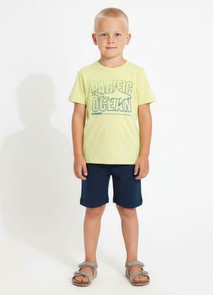 Conjunto Menino Camiseta e Bermuda (Verde)