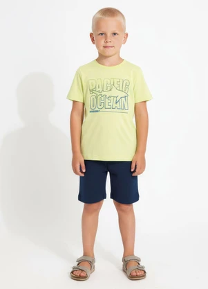 Multimarcas - Conjunto Menino Camiseta e Bermuda Verde - MULTIMARCAS