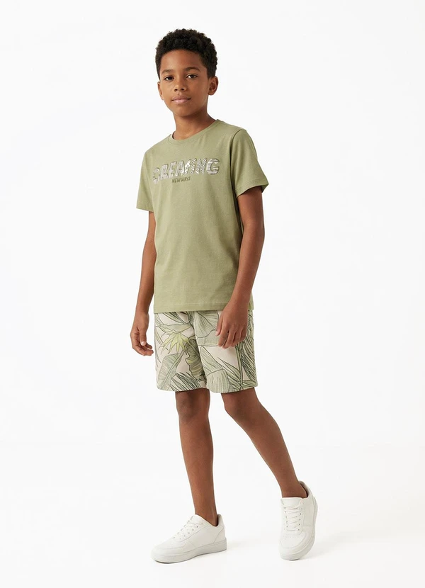 Fakini - Conjunto Menino Camiseta e Bermuda Verde