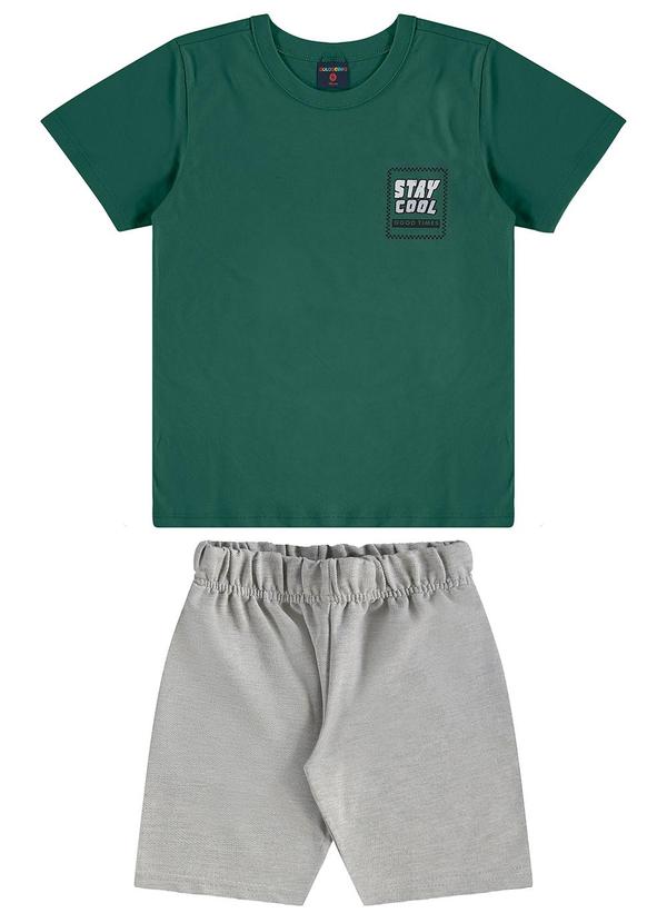 Guloseima - Conjunto Menino Camiseta e Bermuda Verde