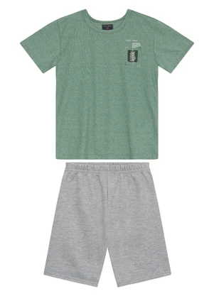 Guloseima - Conjunto Menino Camiseta e Bermuda Verde - GULOSEIMA