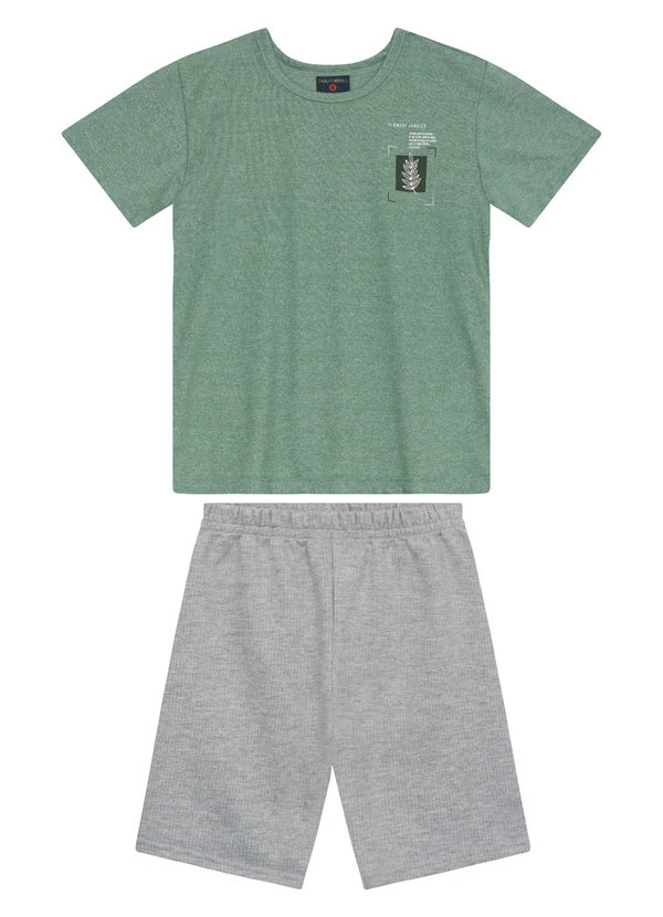 Guloseima - Conjunto Menino Camiseta e Bermuda Verde