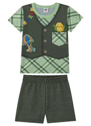 Marlan - Conjunto Menino Camiseta e Bermuda Verde - MARLAN