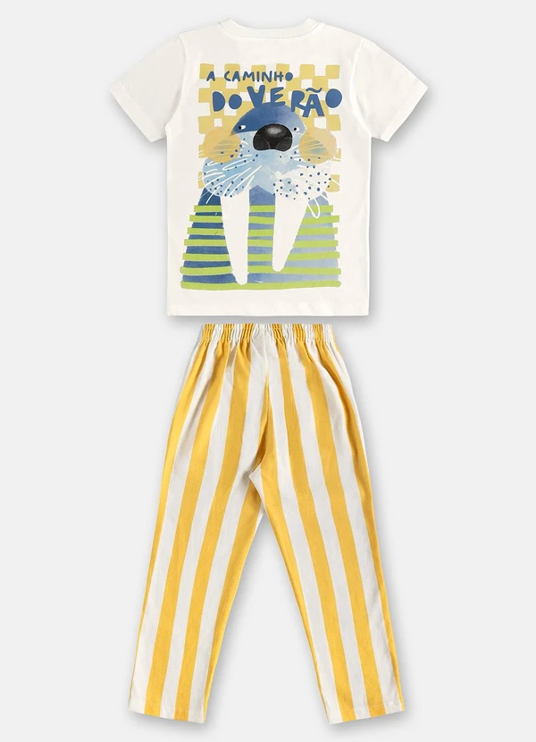 Três e Já - Conjunto Menino Camiseta e Calça Branco 4