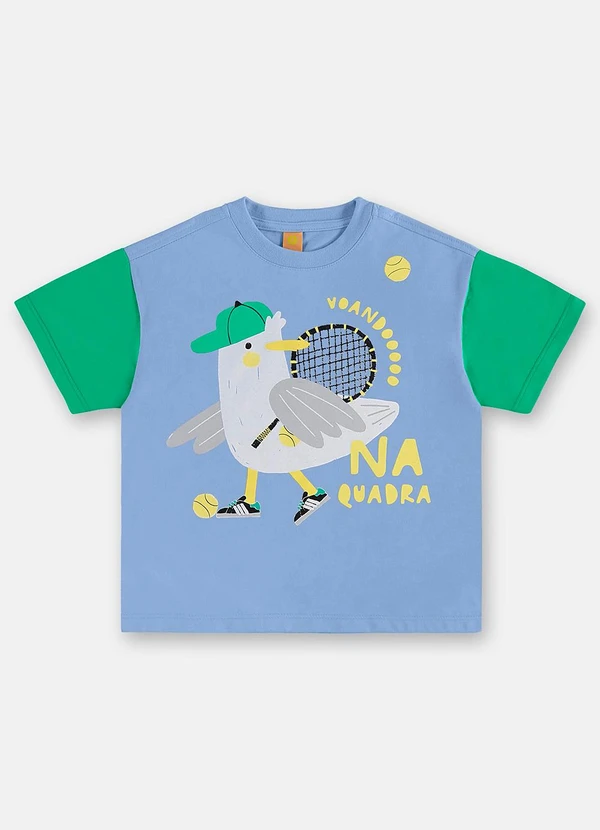 Três e Já - Conjunto Menino Camiseta e Short Três e Já Azul 3