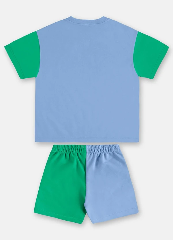 Três e Já - Conjunto Menino Camiseta e Short Três e Já Azul 5