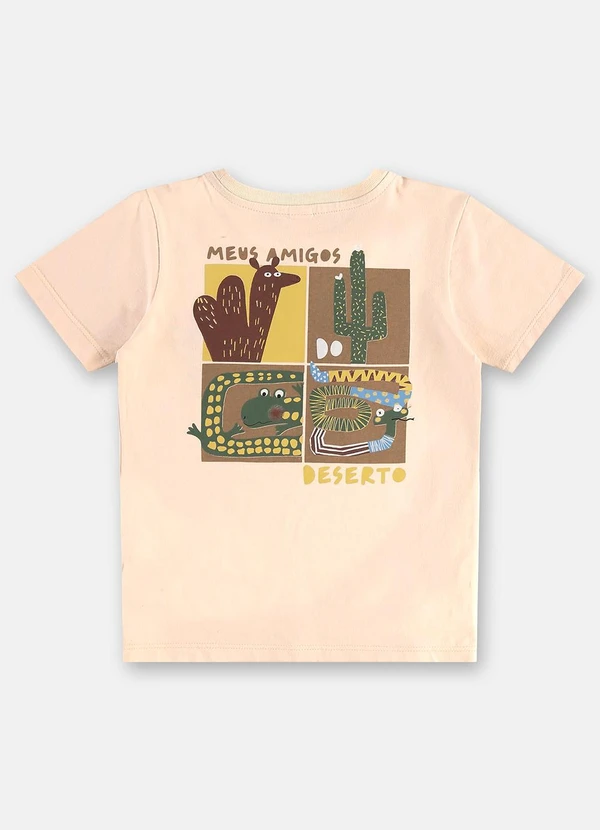 Três e Já - Conjunto Menino Camiseta e Short Bege 6