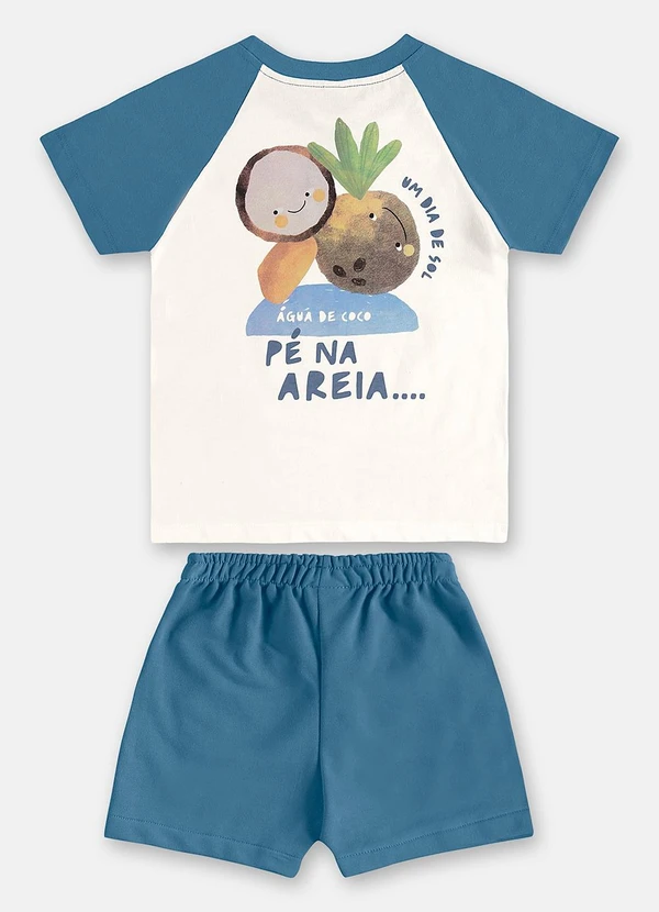 Três e Já - Conjunto Menino Camiseta e Short Branco 4