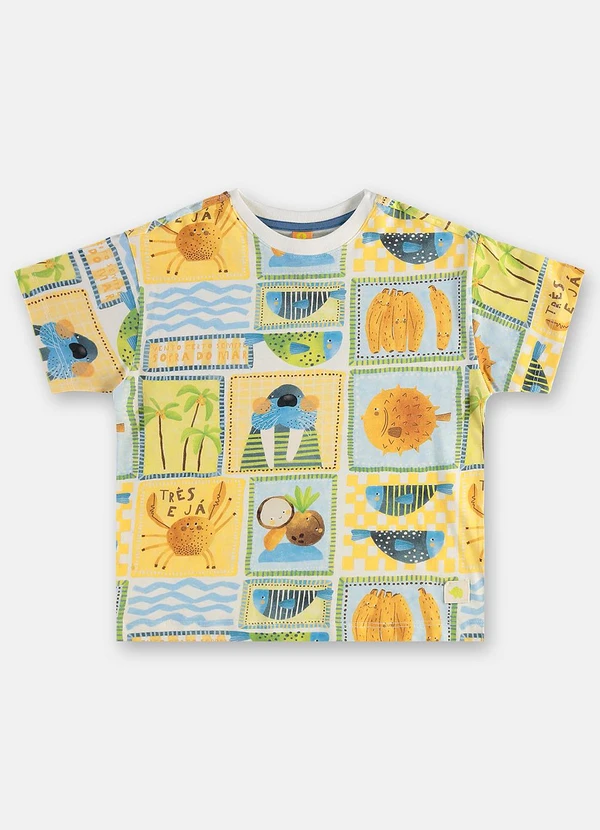 Três e Já - Conjunto Menino Camiseta e Short Três e Já Branco 3