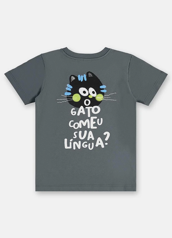 Três e Já - Conjunto Menino Camiseta e Short Cinza 6