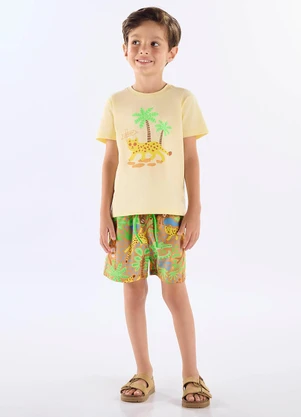Up Baby - Conjunto Menino Camiseta e Short Amarelo - UP BABY