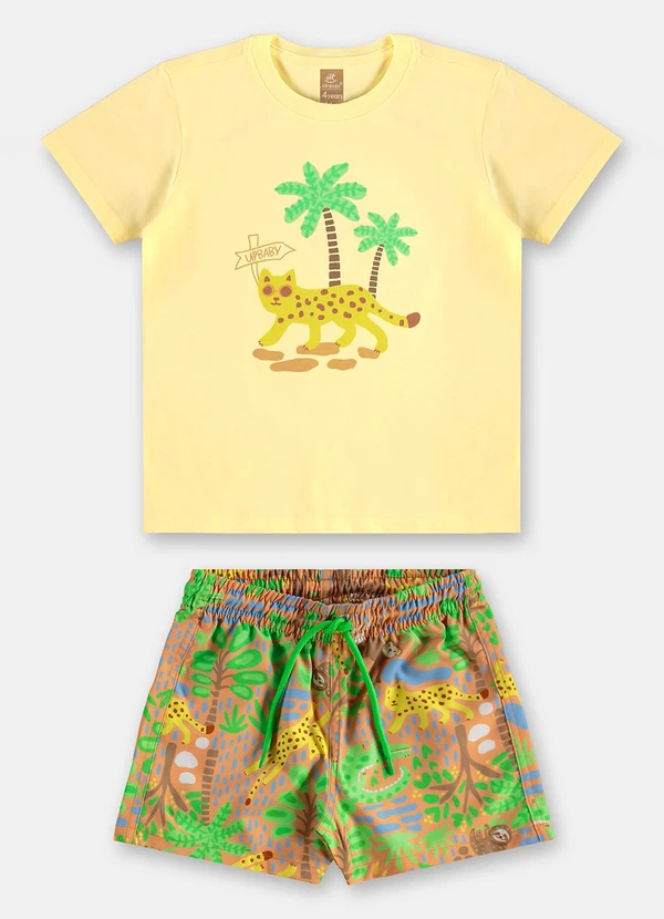 Up Baby - Conjunto Menino Camiseta e Short Up Baby Amarelo 2