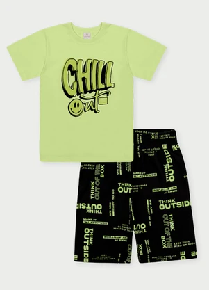 Abrange - Conjunto Menino Chill Out Verde - ABRANGE