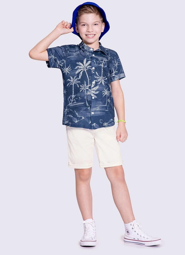 Alakazoo - Conjunto Menino com Camisa Estampada Azul 1
