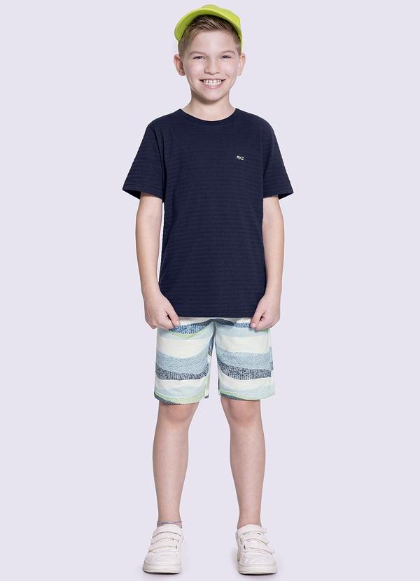 Alakazoo - Conjunto Menino com Camiseta e Bermuda Azul
