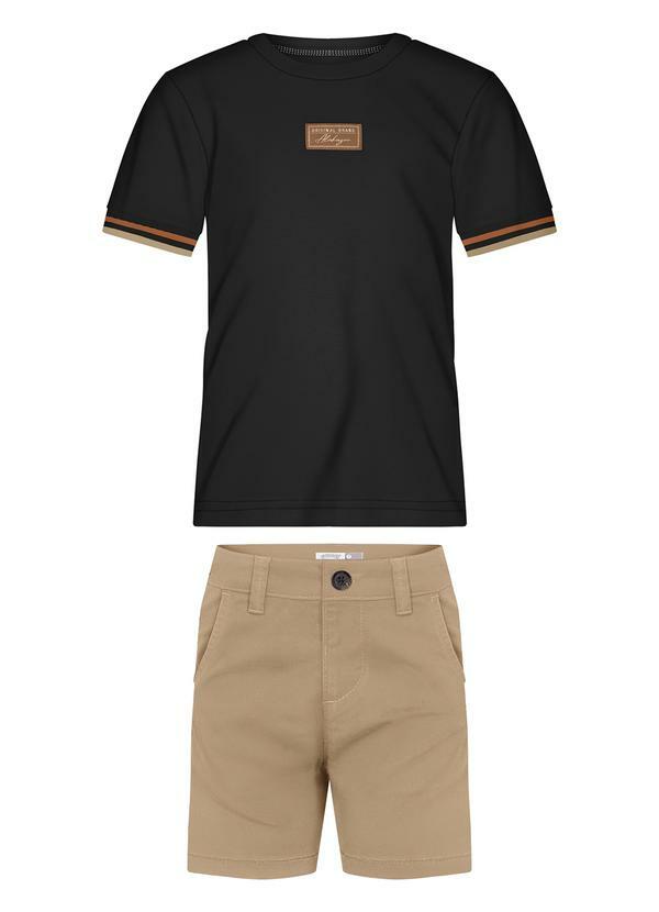 Alakazoo - Conjunto Menino com Camiseta e Bermuda Preto