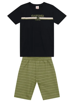 Brandili - Conjunto Menino com Estampa em Gel Preto - BRANDILI