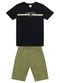 Brandili - Conjunto Menino com Estampa em Gel Preto - variação: Preto