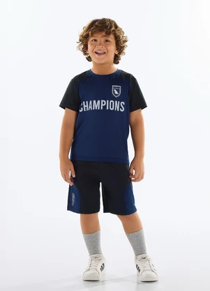 Quimby - Conjunto Menino com Fps +50 Azul - QUIMBY