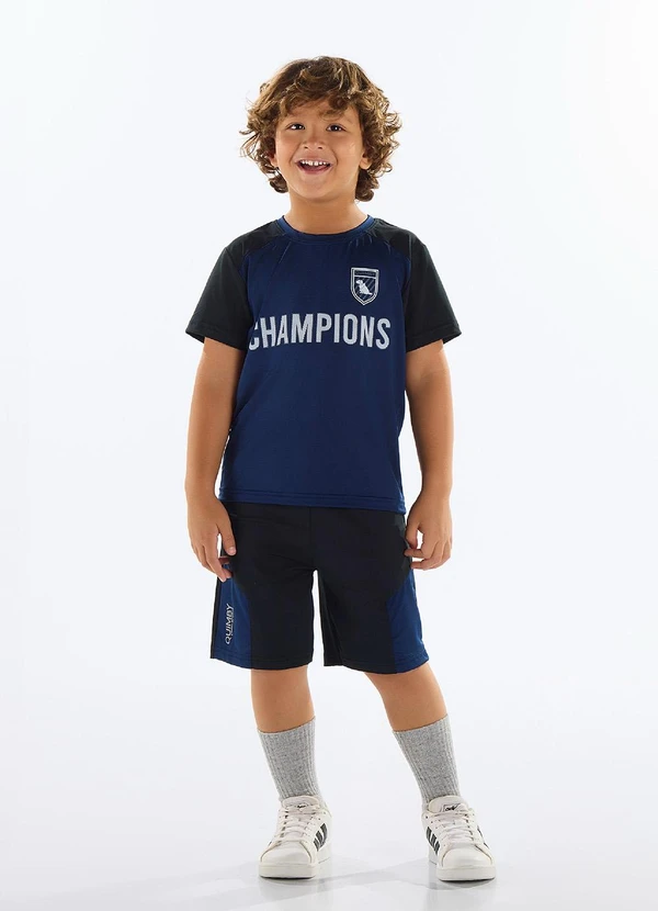 Quimby - Conjunto Menino com Fps +50 Azul